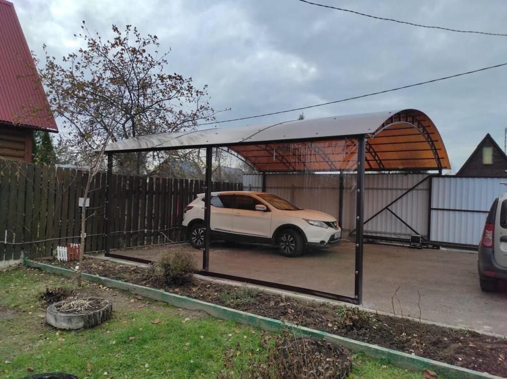 Прозрачные шторы ПВХ для навеса под автомобиль в посёлке Козлово